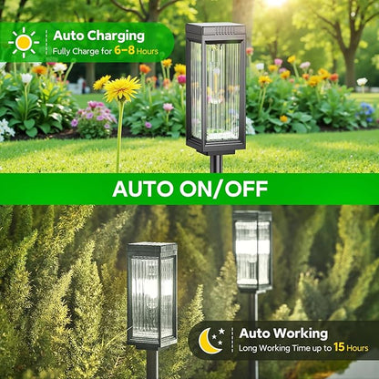 ELECLINK Solar Pathway Lights Outdoor, 6 Pack Upgraded Solar Lights Outdoor - Image 5