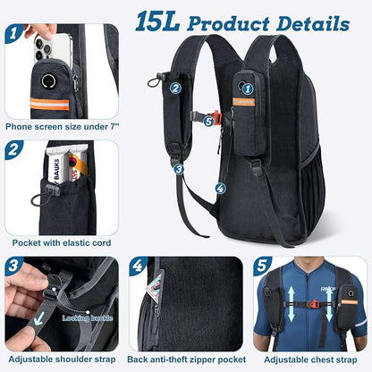 BECOJADDE 15L Small Hiking Backpack - Image 2