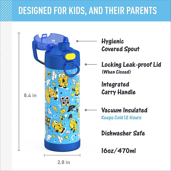 THERMOS FUNTAINER 16 Ounce Stainless Steel Vacuum Insulated Bottle - Image 3