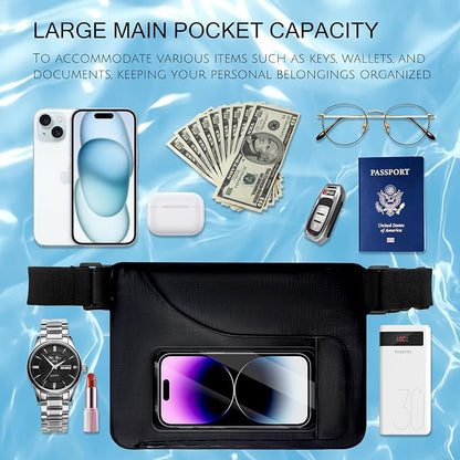 Waterproof bag Fanny Pack with Phone Case, Water proof Phone Pouch Dry Bag Keep - Image 6