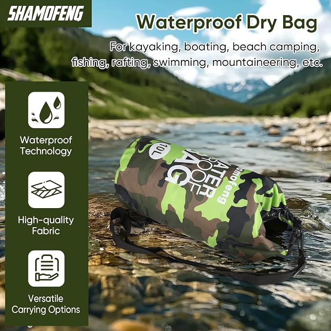 Waterproof Dry Bag 5L/10L/15L/20L/30L Roll Top Dry Storage Backpack - Image 2