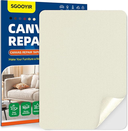 Self-Adhesive Canvas Repair Tape, 8.3" x 11" Waterproof Canvas Repair Patch by Sgooyir