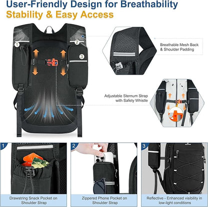 BECOJADDE Hiking Backpack 15L Small Backpack Packable Day pack Water Resistant - Image 2