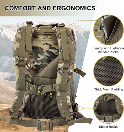 Hannibal Tactical MOLLE Assault Backpack, Tactical Backpack Military Army - Image 5