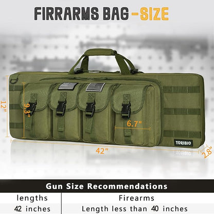 TORIBIO Double Rifle Case Soft Bag 32" 34" 36" 42" 46" 48'' 51“ 55” Gun Case - Image 2