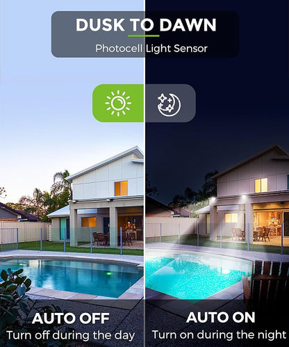 L LOHAS LED Dusk to Dawn Floodlight Outdoor, 50W Auto On/Off 6000K Daylight - Image 2