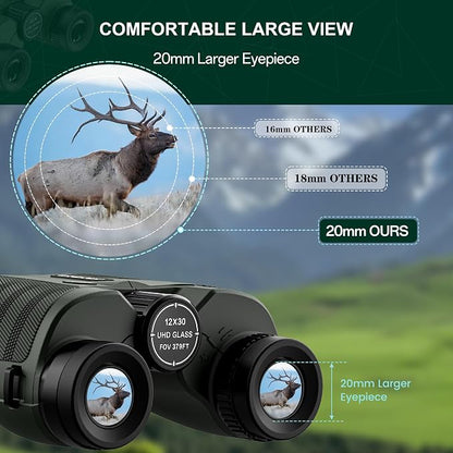 12x30 Compact HD Binoculars for Adults High Powered - Image 7