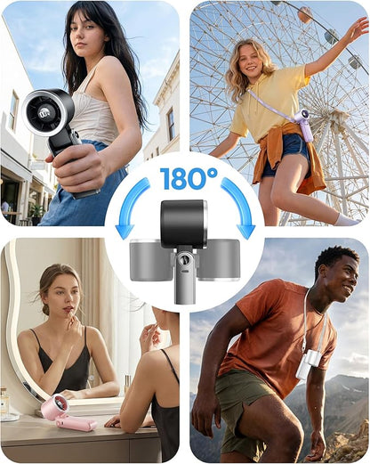 Gaiatop Portable Handheld Turbo Fan, 15 Hrs Cooling, 180° Foldable 4-in-1 Hand - Image 5