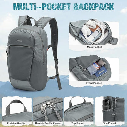 G4Free Small Hiking Backpack 20L Lightweight Foldable Packable Travel Daypack - Image 4