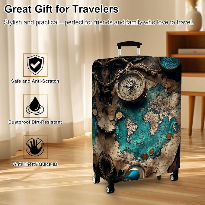 Luggage Cover Protector for 30-32 Inch Suitcases, TSA Approved Elastic Travel - Image 7