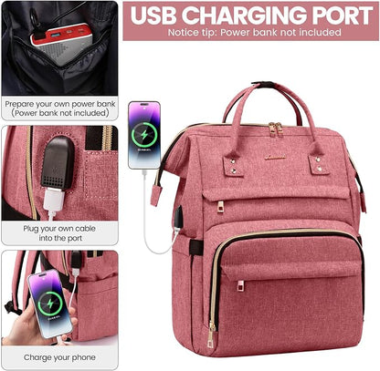 LOVEVOOK Laptop Backpack for Women, 17 Inch Professional Womens Travel Backpack - Image 4