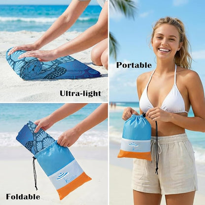 Famstar Beach Blanket Oversized Extra Large 78" X 81", Waterproof Sandproof - Image 7