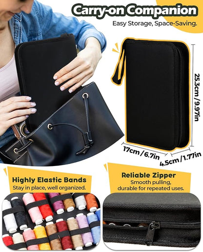PLANTIONAL Heavy Duty Sewing Kit: 120pcs Needle and Thread Kit 20 Color - Image 4