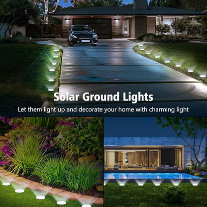 echosari Solar Ground Lights 6 Pack, Upgraded Solar Garden Lights Auto ON/Off - Image 4