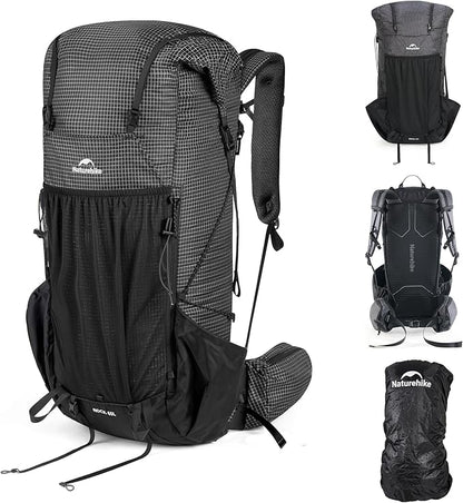 Naturehike 60L Rock 2.0 Upgraded Internal Frame Hiking Backpack by Naturehike