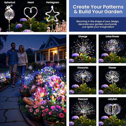 Solar Lights Outdoor, 120LED 8pack Fairy Garden Lights Decor - Image 6