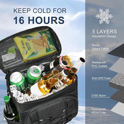 33 Cans Insulated Backpack Cooler - Image 4