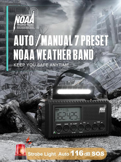 5000 Hand Crank Emergency Radio, NOAA Weather Radio - Image 3