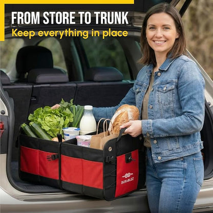 2-Section Foldable Trunk Organizer – Compact Car Storage - Image 6