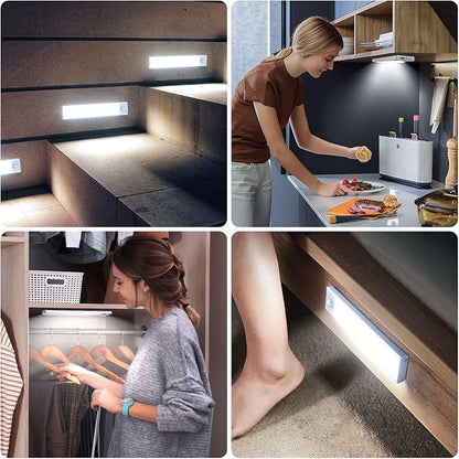 6 Pack Under Cabinet Lighting Wireless, 32 LED Rechargeable Battery Motion - Image 7