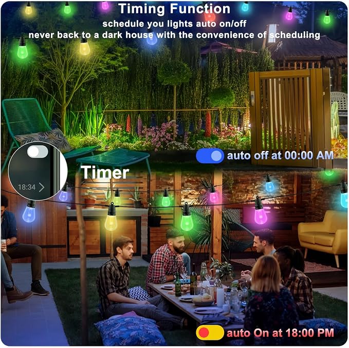 Outdoor String Lights 49ft, Outdoor Lights - Image 8