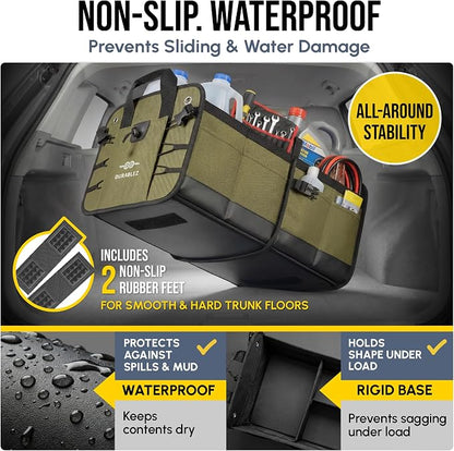 4-Section Extra Large Trunk Organizer – Heavy Duty 1680D, Collapsible & - Image 6