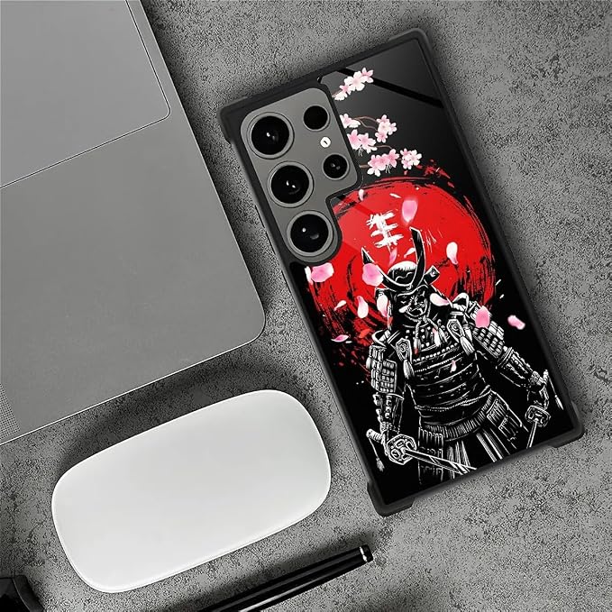 for Samsung Galaxy S24 Ultra Case, Sakura Japanese Samurai Pattern Graphic - Image 2