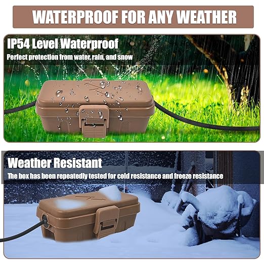 Hrensaw Small Weatherproof Electrical Connection Box, Outdoor Electrical Box - Image 5