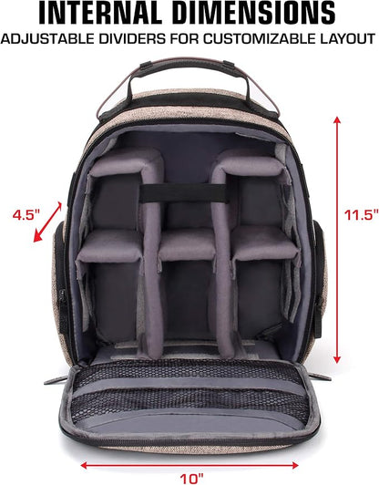 USA Gear Audio Equipment Backpack Fits Audio-Technica System 10, Shure BLX4 - Image 2