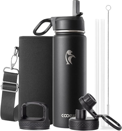 Coolflask Water Bottle 20 oz Insulated by Coolflask