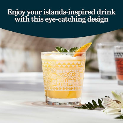 Libbey Tiki Rocks Glasses Set, Vintage-style Glassware Drinking Glasses Set of 4 - Image 2