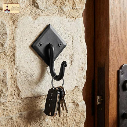Mystic Colonial Rustic Cast Iron Wall Hooks, 3.6" Heavy Duty Coat Hooks - Image 4