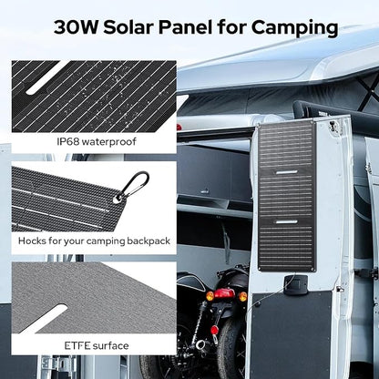 ENOFLO 30W Solar Panel Charger YT30 Foldable Solar Panel IP65 Waterproof Solar - Image 8