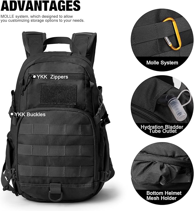 Mardingtop Small Tactical Backpack, Molle Hiking Backpack - Image 3