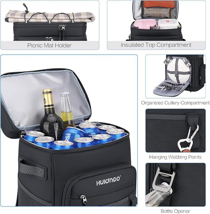 Hulongo Large Waterproof Insulated Cooler Backpack - Image 4