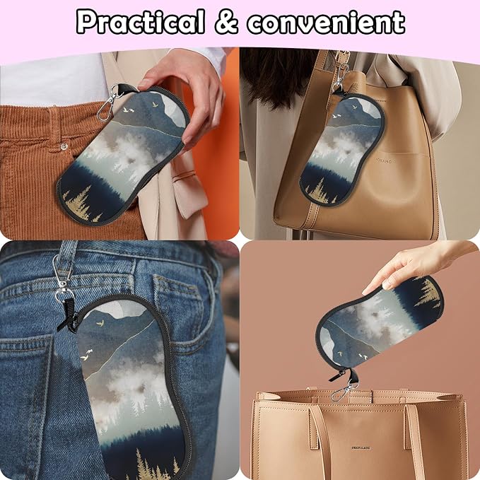 Glasses Case Sunglasses Eyeglass Soft Case Zipper Light Neoprene Pouch - Image 7