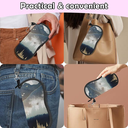 Glasses Case Sunglasses Eyeglass Soft Case Zipper Light Neoprene Pouch - Image 7