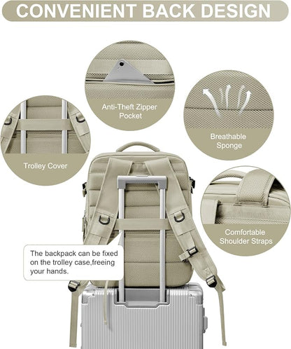 WONHOX Large Travel Backpack Carry on Flight Approved Laptop Work Business - Image 5