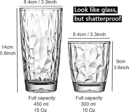 10 Oz Unbreakable Tritan Drinking Glasses Shatterproof Acrylic Glasses - Image 3