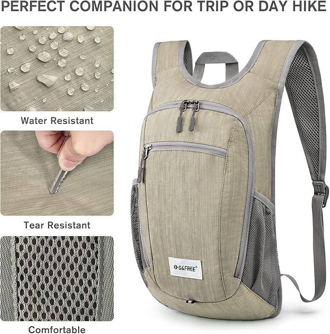 G4Free 10L/15L Hiking Backpack Lightweight Packable Hiking Daypack Small Travel - Image 6