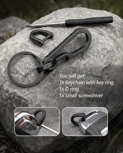 PJYTAC Key Chain Clip Titanium Carabiner Keychain Quick Release Carabiner - Image 6