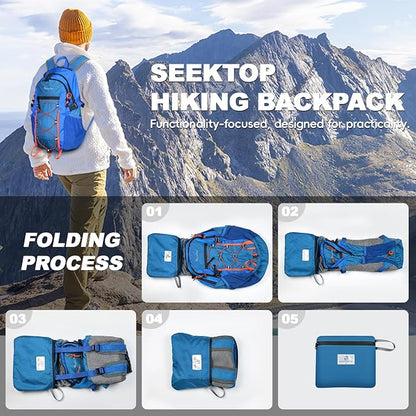 Seektop 20L Foldable Waterproof Hiking Backpack, Ultralight Small Lightweight - Image 7