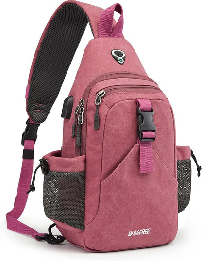 G4Free Canvas Sling Bag Crossbody Backpack by G4Free