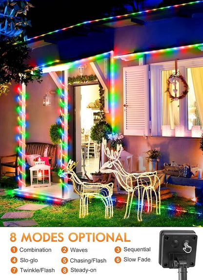 Brightown Solar Rope Lights, 39FT 100LED IP65 Waterproof Outdoor Solar String - Image 4