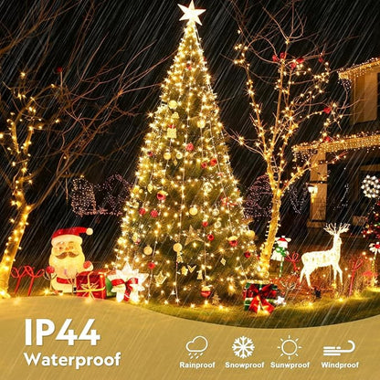 JMEXSUSS 400 LED Christmas Lights Indoor Outdoor, 132 ft Warm White String - Image 5