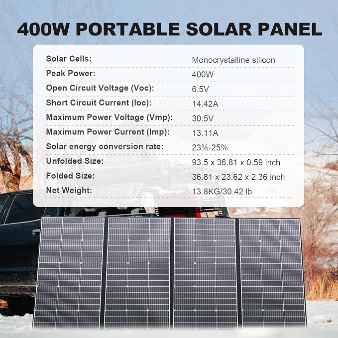 ALLPOWERS SP037 400 watt Solar Panel Foldable Portable Solar Charger - Image 2