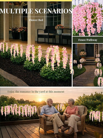 GIGALUMI Solar Lights Outdoor for Garden Decor, 2 Pack Solar Flower Lights - Image 6