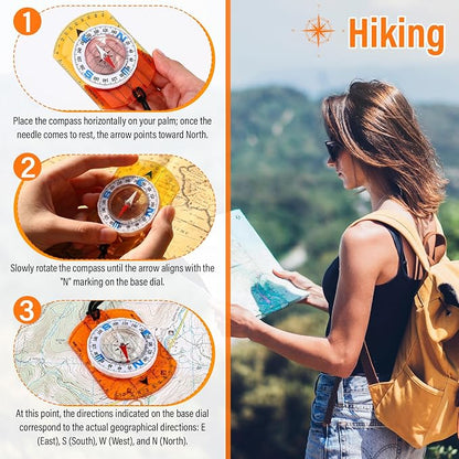 20 Pcs Acrylic Orienteering Compass Hiking Backpacking Survival Reliable - Image 4