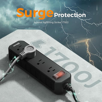 Outdoor Power Strip Weatherproof, 50 FT Extension Cord, Diivoo Waterproof Surge - Image 4