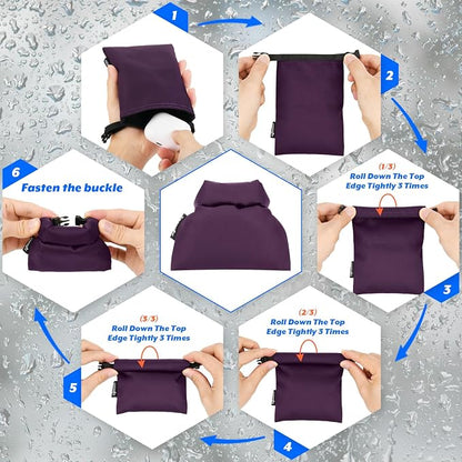 Cosmos 3 Pcs Waterproof Dry Bag, Mini Waterproof Pouch Portable Dry Sacks Small - Image 5